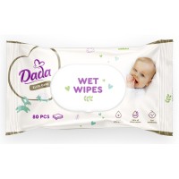 Дитячі вологі серветки Dada Elite Care з перших днів життя, з клапаном, 80 шт (4823071659733)
