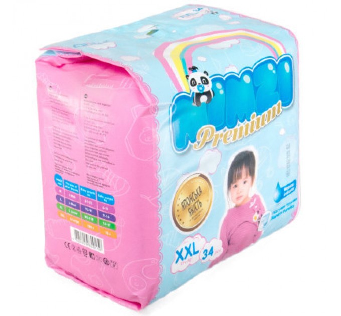 Mimzi Підгузки Mimzi XXL 15+ кг 34 шт. (MPXXL34) (4820209800159)