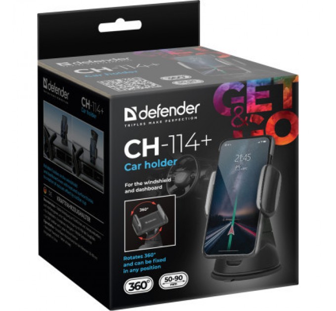 Defender Універсальний автотримач Defender CH-114+ 50-90 мм, на панель (29114)