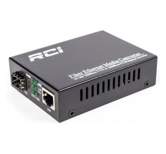 RCI Медіаконвертер RCI 1G, SFP slot, RJ45, standart size metal case (RCI300S-G)