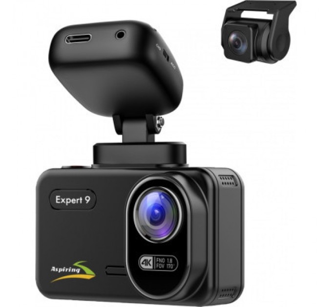 Відеореєстратор Aspiring Expert 9 Speedcam, WI-FI, GPS, 2K, 2 cameras (Aspiring Expert 9 Speedcam, WI-FI, GPS, 2K, 2 cameras)