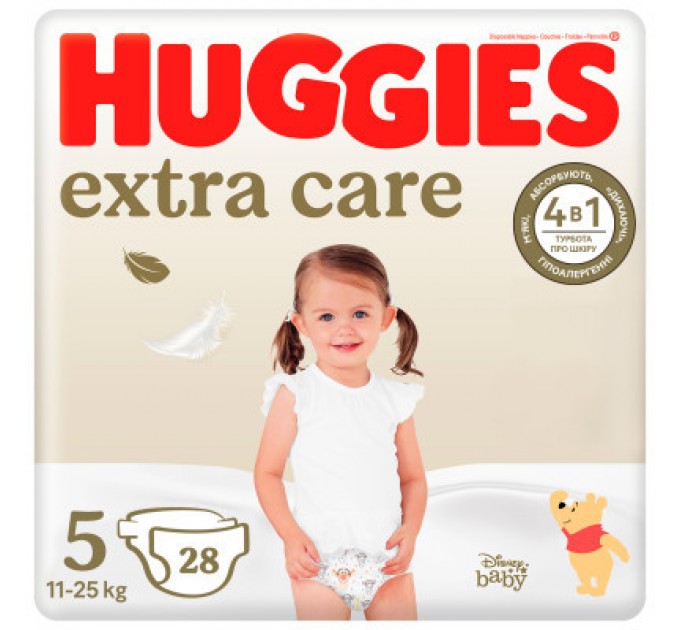 Huggies Підгузки Huggies Extra Care Size 5 (11-25 кг) 28 шт (5029053583150)