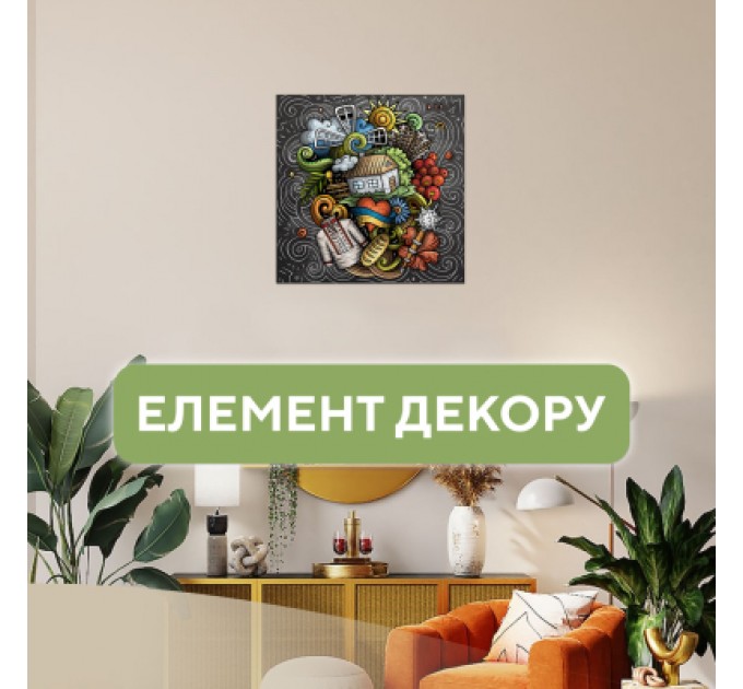 Ukropchik Пазл Ukropchik дерев'яний Українські Традиції size - M в коробці з набором-рамкою (Ukrainian Traditions A4)