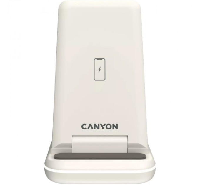 Canyon Зарядний пристрій Canyon WS-304 Foldable 3in1 Wireless charger Cosmic Latte (CNS-WCS304CL)