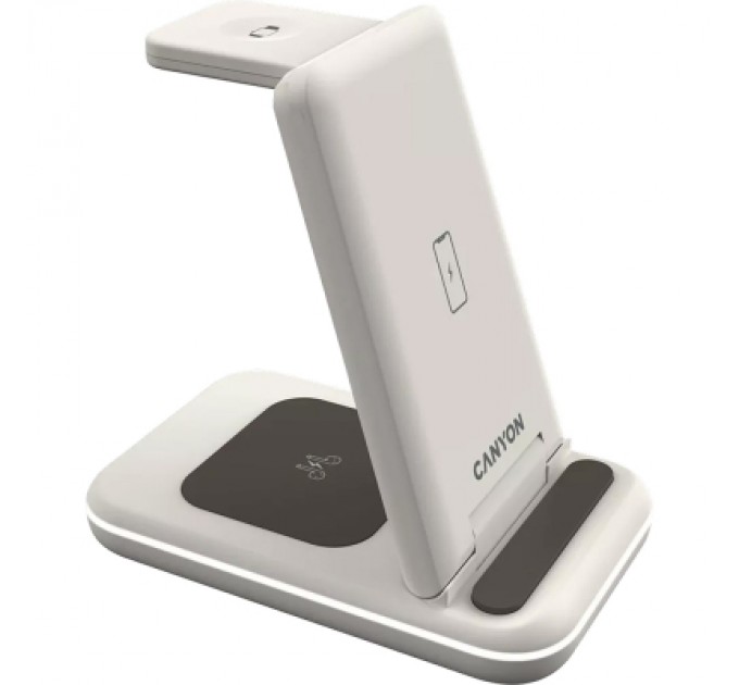 Canyon Зарядний пристрій Canyon WS-304 Foldable 3in1 Wireless charger Cosmic Latte (CNS-WCS304CL)