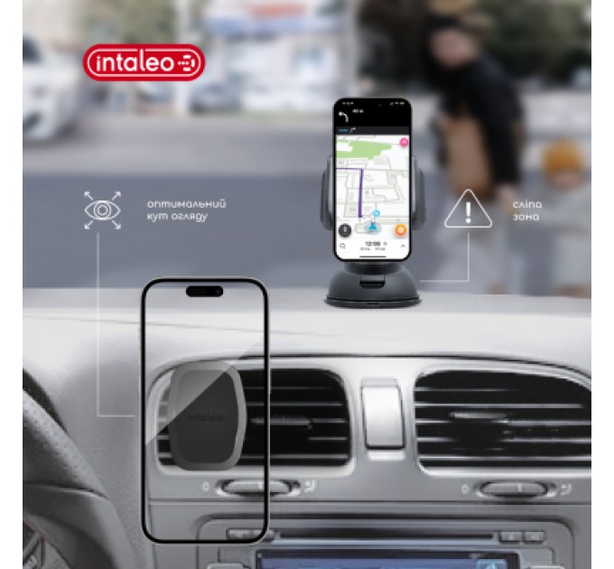 Intaleo Універсальний автотримач Intaleo CM05GG 6xN52 Black (1283126576003)