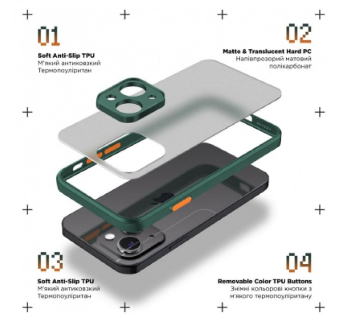 Armorstandart Чохол до мобільного телефона Armorstandart Frosted Matte Tecno Spark Go 2022 (KG5) Dark Green (ARM72396)