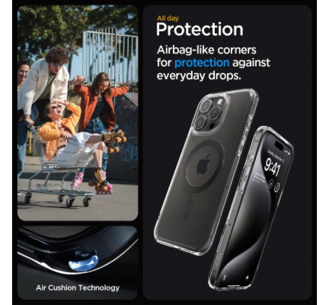 Spigen Чохол до мобільного телефона Spigen Apple iPhone 15 Pro Ultra Hybrid MagFit Carbon Fiber (ACS06717)