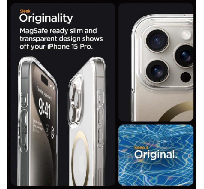 Spigen Чохол до мобільного телефона Spigen Apple iPhone 15 Pro Ultra Hybrid MagFit Gold (ACS06718)