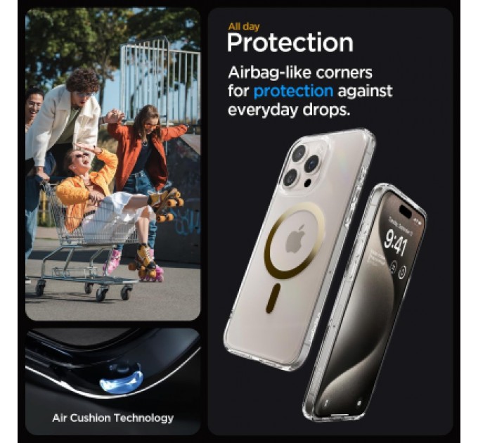 Spigen Чохол до мобільного телефона Spigen Apple iPhone 15 Pro Ultra Hybrid MagFit Gold (ACS06718)