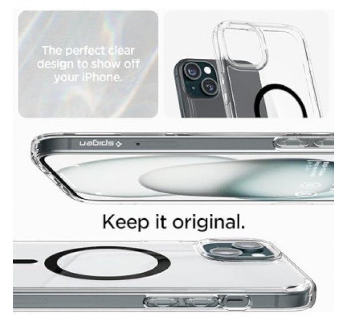 Spigen Чохол до мобільного телефона Spigen Apple iPhone 15 Ultra Hybrid MagFit Black (ACS06803)