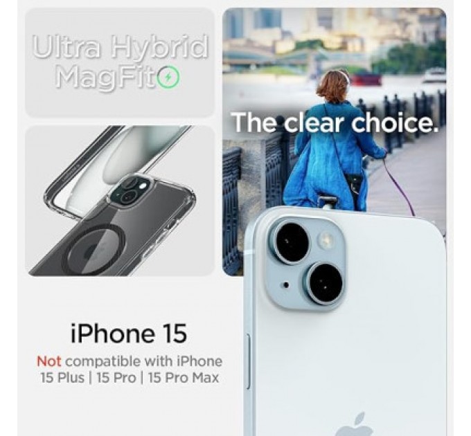 Spigen Чохол до мобільного телефона Spigen Apple iPhone 15 Ultra Hybrid MagFit Carbon Fiber (ACS06805)