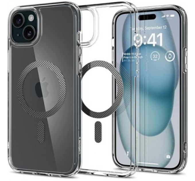Spigen Чохол до мобільного телефона Spigen Apple iPhone 15 Ultra Hybrid MagFit Carbon Fiber (ACS06805)