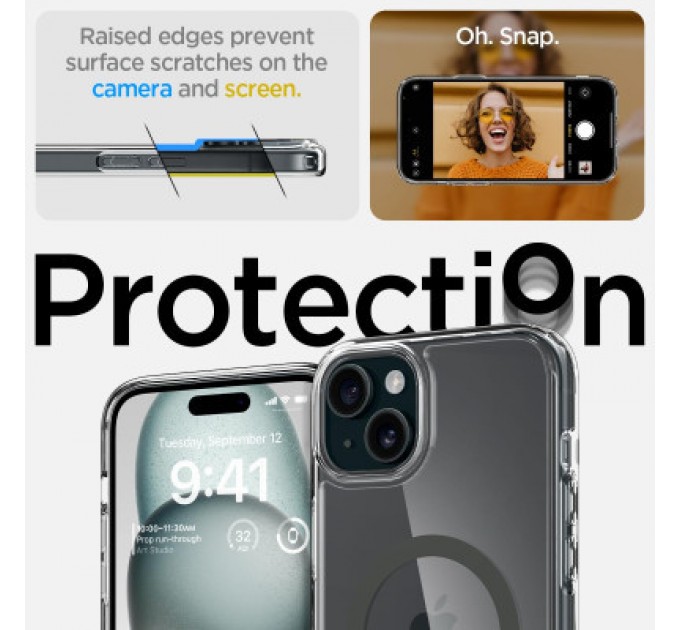 Spigen Чохол до мобільного телефона Spigen Apple iPhone 15 Ultra Hybrid MagFit Graphite (ACS06804)