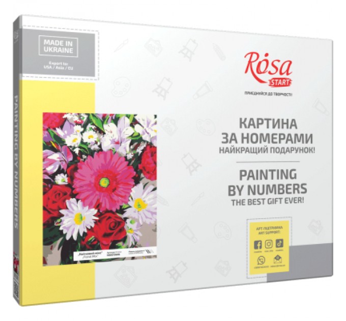 Rosa Картина по номерам Rosa Start Квітковий мікс 35 х 45 см (4823098525103)