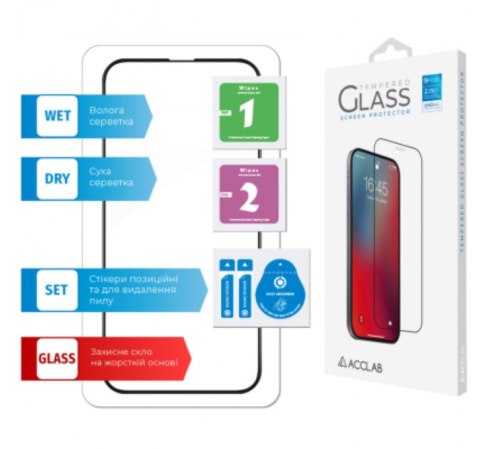 ACCLAB Скло захисне ACCLAB Full Glue Apple iPhone 13 Pro Max (1283126515422)