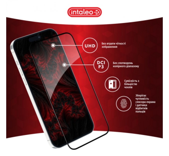 Intaleo Скло захисне Intaleo Full Glue Apple iPhone 15 (1283126575242)