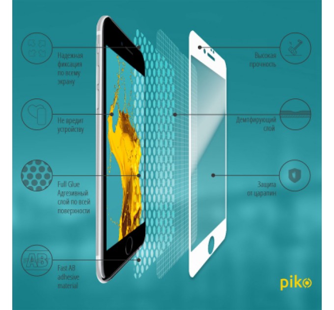 Piko Скло захисне Piko Full Glue Apple iPhone SE 2020 white (1283126502927)