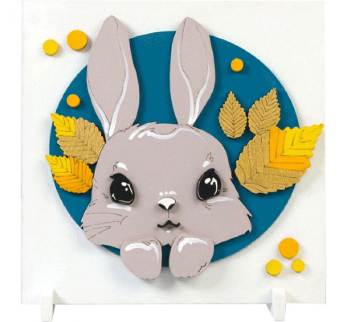 Rosa Набір для творчості Rosa Talent Картина 3D Зайченя ДВП ґрунтоване 18х18 см (4823098535706)