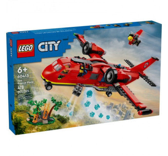 LEGO Конструктор LEGO City Пожежний рятувальний літак 478 деталей (60413)