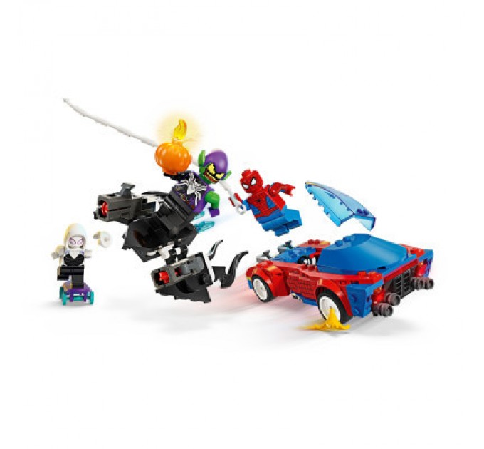 LEGO Конструктор LEGO Super Heroes Автомобіль для перегонів Людини-Павука й Зелений Гоблін з отрутою Венома 227 детале (76279)