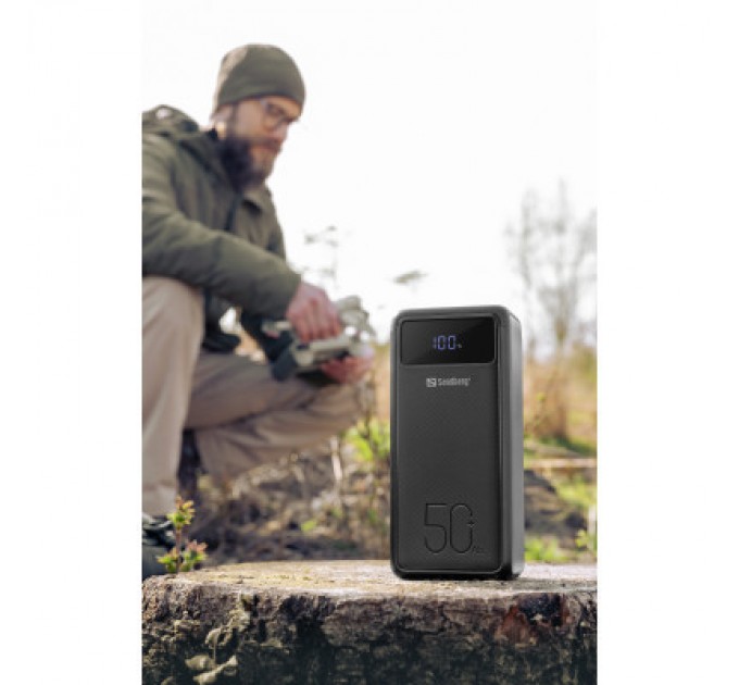 Sandberg Батарея універсальна Sandberg 50000mAh 130W PD, 3хUSB 3xType-C LED 2W (420-75)