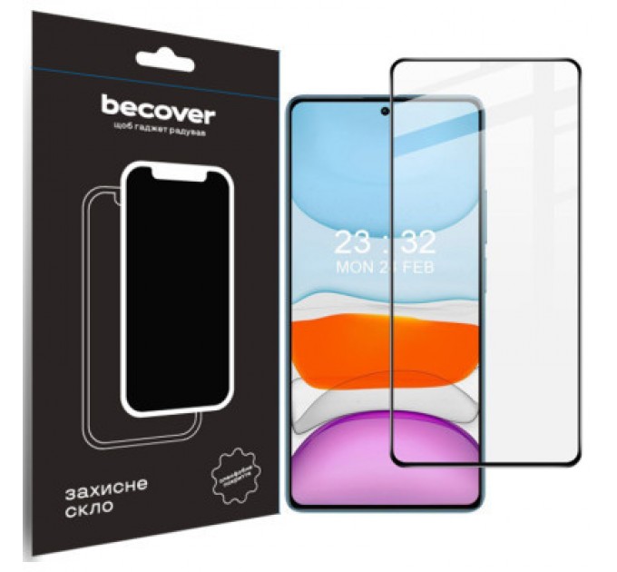 BeCover Скло захисне BeCover Xiaomi Redmi Note 13 Black (710363)