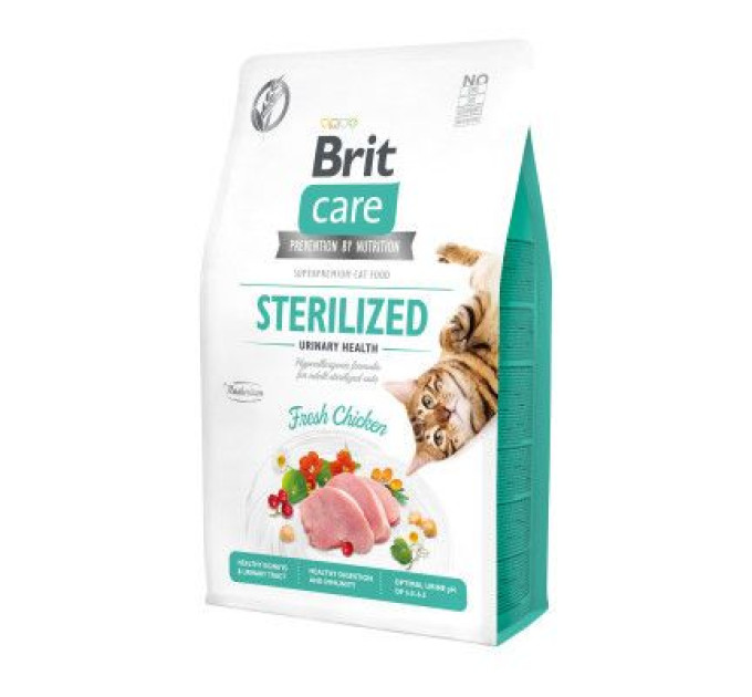 Brit Care Сухий корм для кішок Brit Care Cat GF Sterilized Urinary Health 2 кг (8595602540730)
