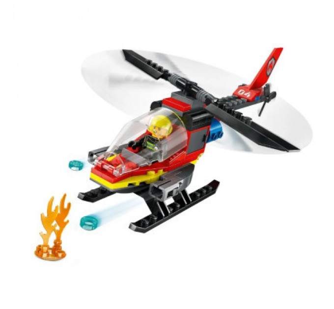 LEGO Конструктор LEGO City Пожежний рятувальний гелікоптер 85 деталей (60411)