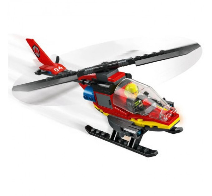 LEGO Конструктор LEGO City Пожежний рятувальний гелікоптер 85 деталей (60411)