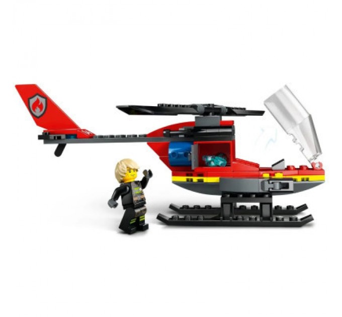 LEGO Конструктор LEGO City Пожежний рятувальний гелікоптер 85 деталей (60411)