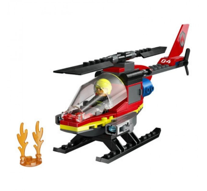 LEGO Конструктор LEGO City Пожежний рятувальний гелікоптер 85 деталей (60411)