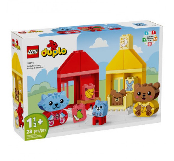 LEGO Конструктор LEGO DUPLO My First Повсякденні процедури: Час вечері й сну 28 деталей (10414)