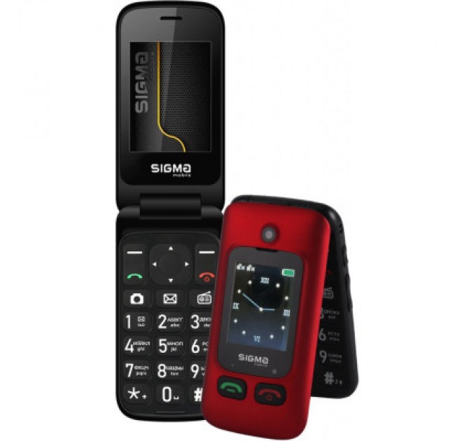 Sigma Мобільний телефон Sigma Comfort 50 Shell Duo Type-C Red Black (4827798212516)