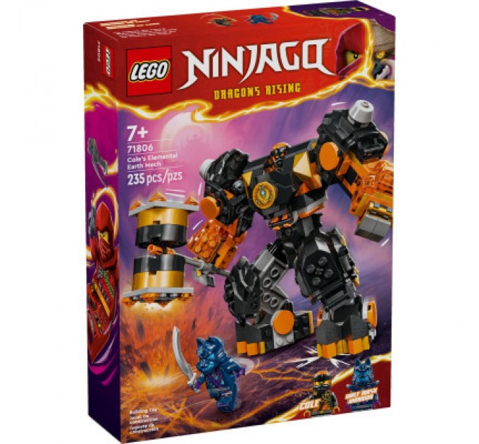 LEGO Конструктор LEGO NINJAGO Робот вогняної стихії Кая 322 деталей (71806)