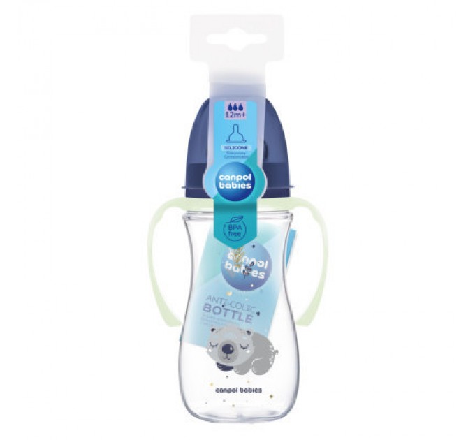 Пляшечка для годування Canpol babies Easystart Sleepy Koala 300 мл блакитна (35/238_blu)