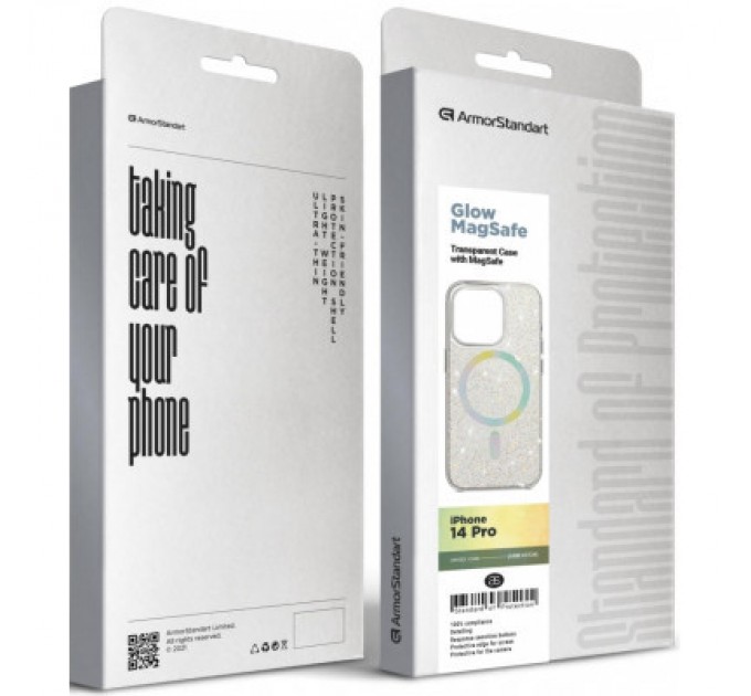 Armorstandart Чохол до мобільного телефона Armorstandart Glow Magsafe Apple iPhone 14 Pro Transparent (ARM69724)