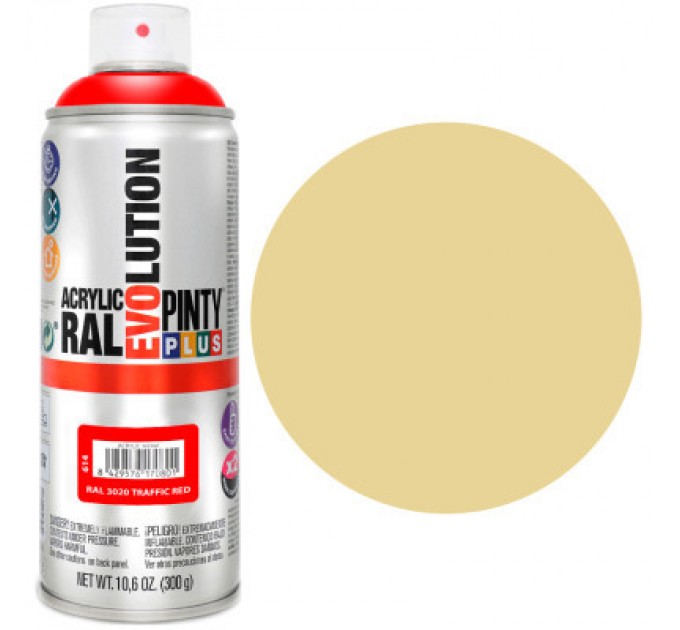 Pintyplus Фарба-аерозоль Pintyplus на водній основі Evolution Ral 1001 Бежева 400 мл (8429576223804)