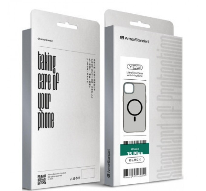 Armorstandart Чохол до мобільного телефона Armorstandart Y23 MagSafe Apple iPhone 15 Plus Transparent Black (ARM68334)