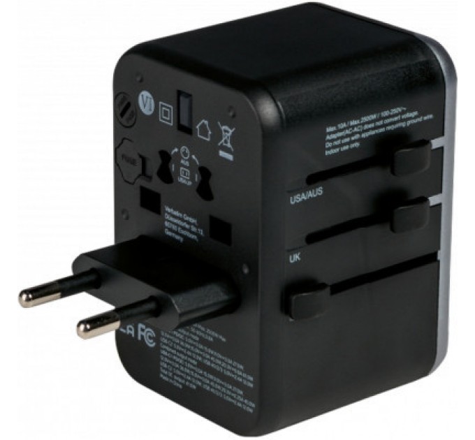 Verbatim Зарядний пристрій Verbatim UTA-04 PD61W (3xUSB-A/2xUSB-C) (49546)