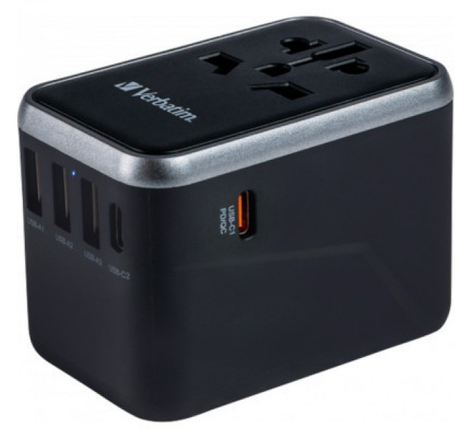 Verbatim Зарядний пристрій Verbatim UTA-04 PD61W (3xUSB-A/2xUSB-C) (49546)