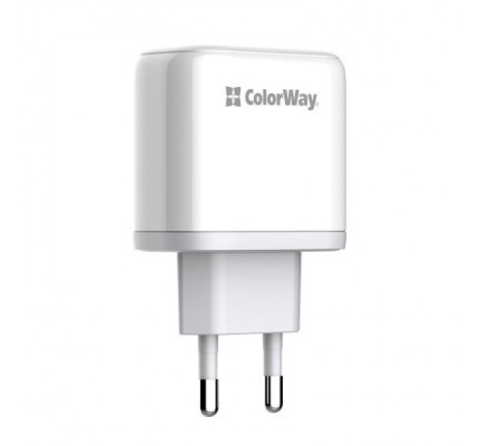 Зарядний пристрій ColorWay Power Delivery Port PPS USB (Type-C PD+ USB QC3.0) (45W) white (CW-CHS042PD-WT)