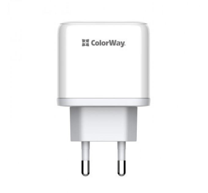 Зарядний пристрій ColorWay Power Delivery Port PPS USB (Type-C PD+ USB QC3.0) (45W) white (CW-CHS042PD-WT)