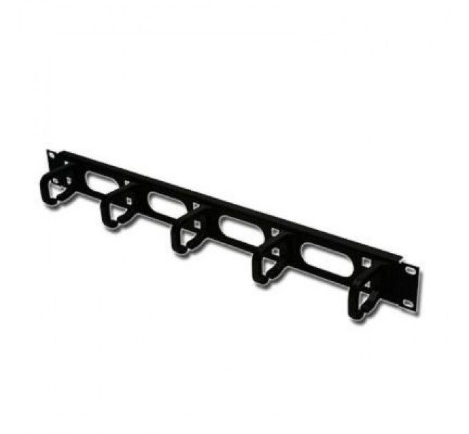 Conteg Кабельний організатор 19" 1U 40х50 пластмасові скоби black Conteg (DP-VP-P1)