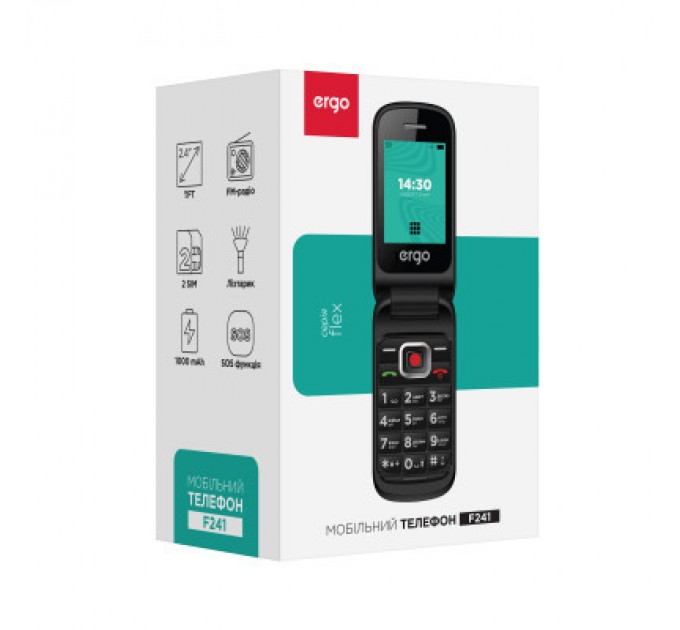 Ergo Мобільний телефон Ergo F241 Black