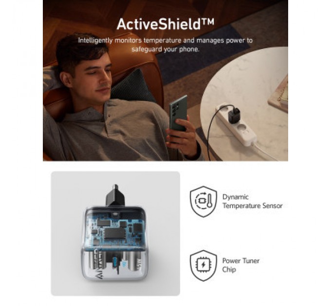 Anker Зарядний пристрій Anker PowerPort 313 - 45W PD + PPS USB-C Black (A2643G11)