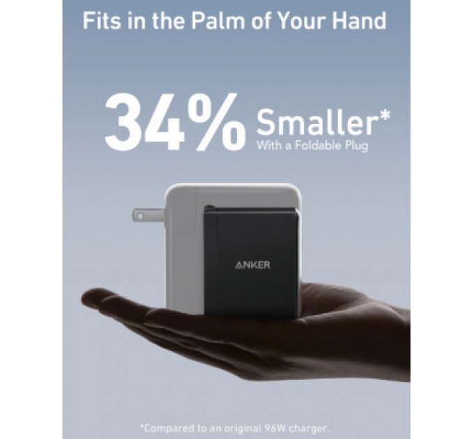 Зарядний пристрій Anker PowerPort 736 Nano II - 100W 2xUSB-C PD 1xPIQ GaN Black (A2145G11)