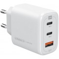Intaleo Зарядний пристрій Intaleo 65W GAN 2USB-C PD+USB-A QC 3.0 white (1283126559525)