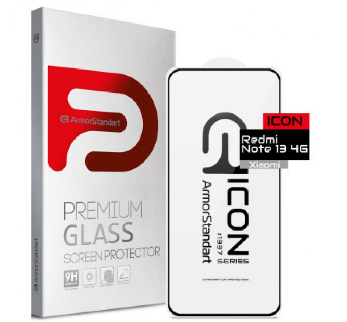Скло захисне Armorstandart Icon Xiaomi Redmi Note 13 4G Black (ARM735565)
