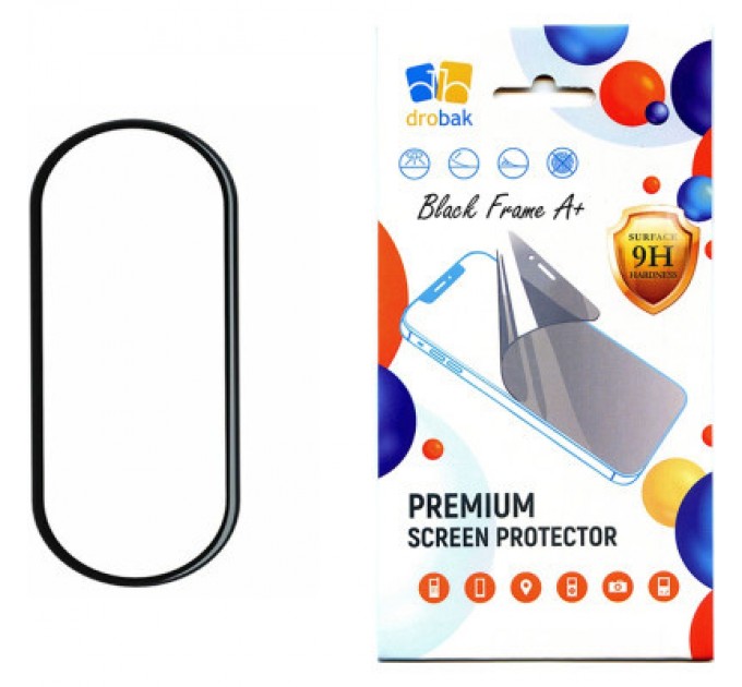 Скло захисне Drobak Xiaomi Smart Band 8 Black Frame A+ (323218)